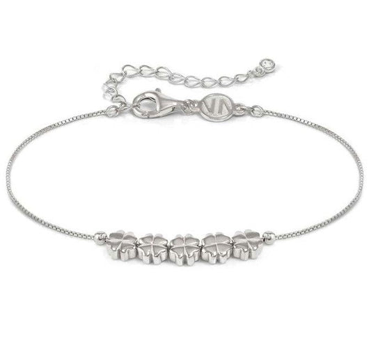 ARMONICA bracelet in 925 sterling silver (RICH) and cubic zirconia Four Leaf Clover Silver