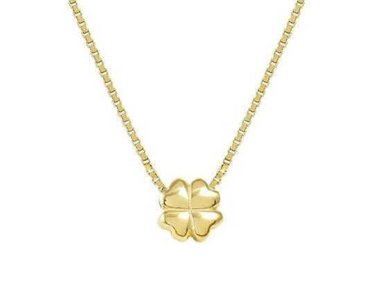 ARMONICA necklace in 925 sterling silver and cubic zirconia Four Leaf Clover Gold