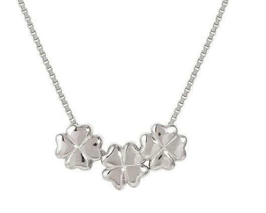 ARMONICA necklace in 925 sterling silver (RICH) and cubic zirconia Four Leaf Clover Silver