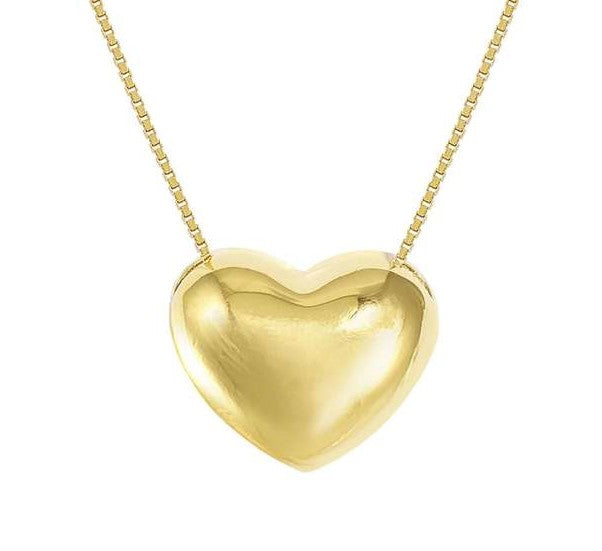 ARMONICA necklace in 925 sterling silver (LARGE) and cubic zirconia Heart Gold
