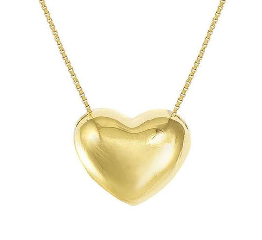 ARMONICA necklace in 925 sterling silver (LARGE) and cubic zirconia Heart Gold