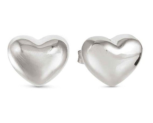 ARMONICA earrings in 925 sterling silver (LARGE) Heart Silver