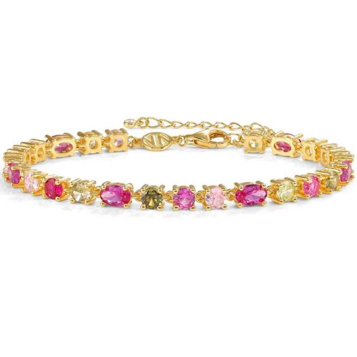 MOSAICA bracelet in 925 sterling silver (RICH) and colored cubic zirconia Yellow Gold