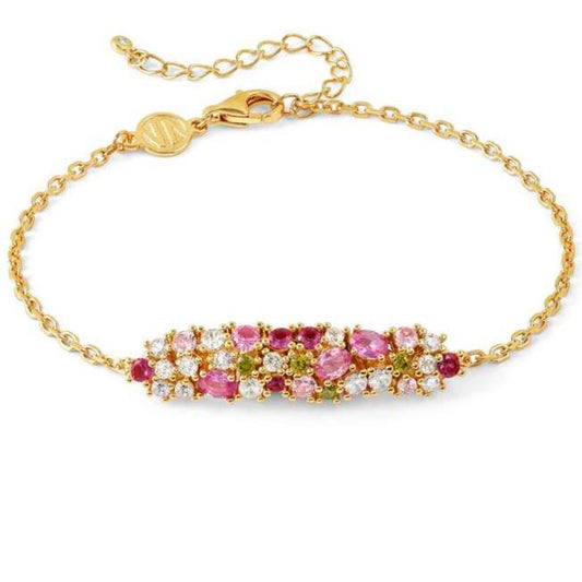 MOSAICA bracelet in 925 sterling silver (PLATE) and colored cubic zirconia Yellow Gold