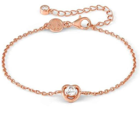 COSMICLOVE bracelet in 925 sterling silver and cubic zirconia Heart Rosegold