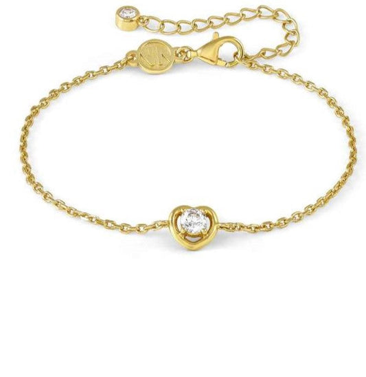 COSMICLOVE bracelet in 925 sterling silver and cubic zirconia Heart Gold