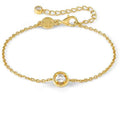 COSMICLOVE bracelet in 925 sterling silver and cubic zirconia Yellow Gold Circle