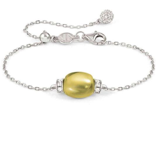 MYRADIANCE bracelet ed. PRECIOUS in 925 silver (LARGE), white topaz and natural stone Lemon  Quartz