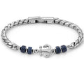 ATLANTE Stones Edition bracelet in steel and natural stones Anchor-Sodalite