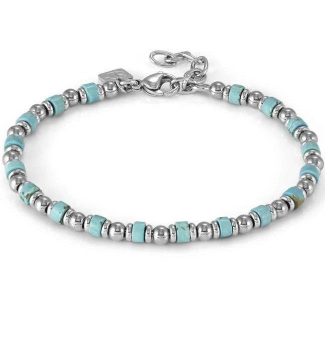 INSTINCTSTYLE Sea Edition bracelet in steel and natural stones TURQUOISE