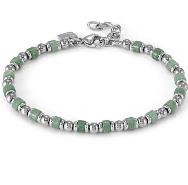 INSTINCTSTYLE Sea Edition bracelet in steel and natural stones GREEN AVENTURINE