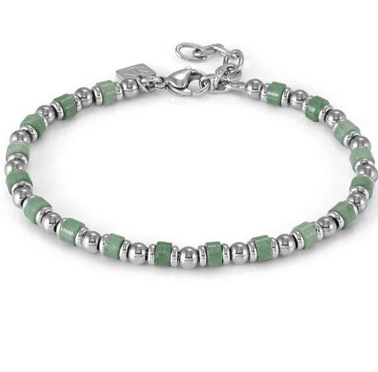 INSTINCTSTYLE Sea Edition bracelet in steel and natural stones GREEN AVENTURINE