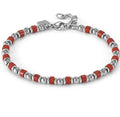 INSTINCTSTYLE Sea Edition bracelet in steel and natural stones RED JADE