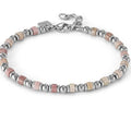 INSTINCTSTYLE Sea Edition bracelet in steel and natural stones PINK JADE
