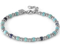 INSTINCTSTYLE Sea Edition bracelet in steel and natural stones TURQUOISE AND SODALITE