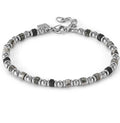 INSTINCTSTYLE Sea Edition bracelet in steel and natural stones GRAY LABRADORITE AND LAVA P.
