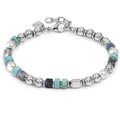 INSTINCTSTYLE Sea Edition bracelet with steel nuggets and natural stones (LARGE) MIX 3