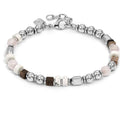 INSTINCTSTYLE Sea Edition bracelet with steel nuggets and natural stones (LARGE) MIX 4