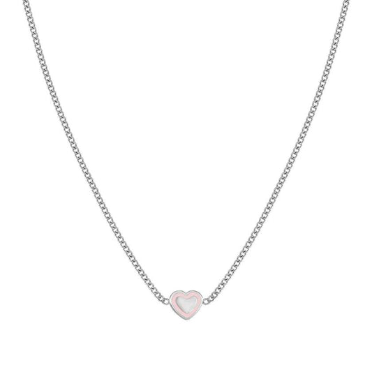 FAIRYICONS necklace in steel and enamel Heart