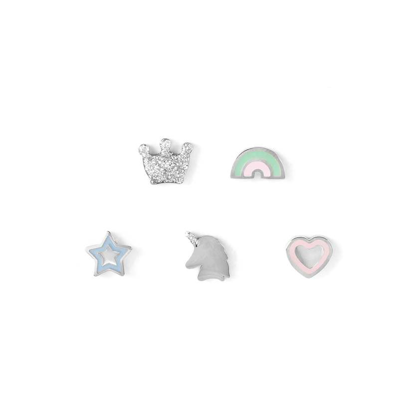 FAIRYICONS earrings set in steel and enamel Mixed