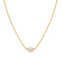 FAIRYICONS steel necklace with YELLOW GOLD and enamel finish Crown