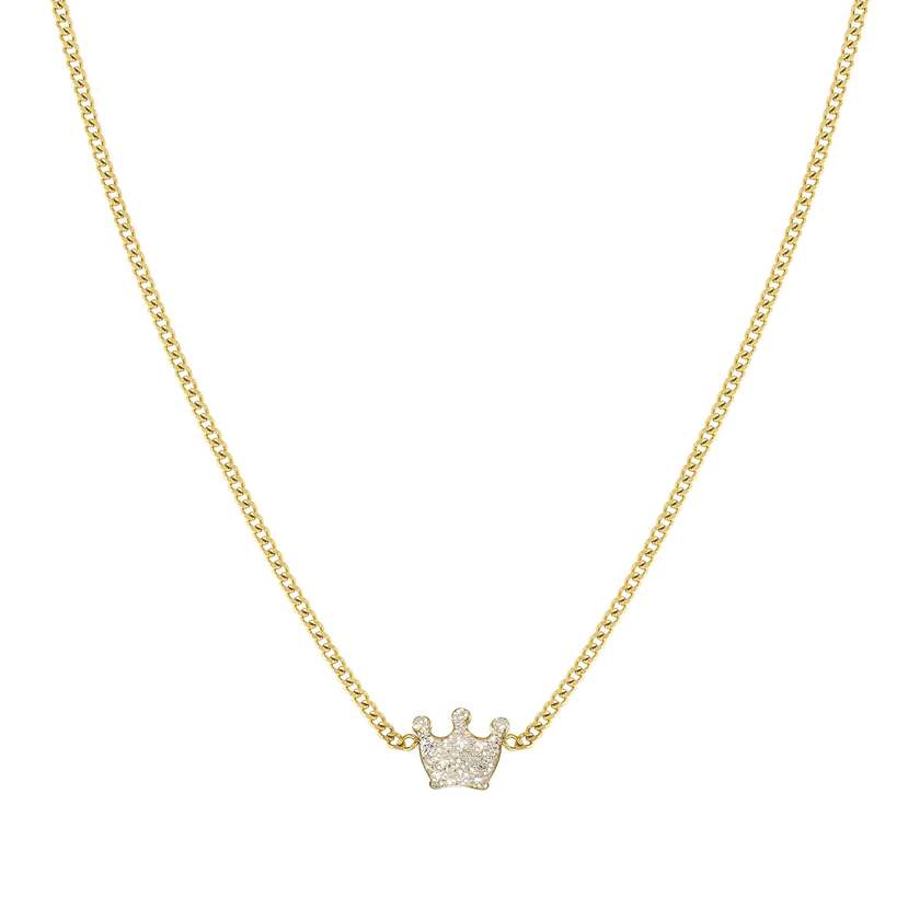 FAIRYICONS steel necklace with YELLOW GOLD and enamel finish Crown