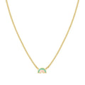 FAIRYICONS steel necklace with YELLOW GOLD and enamel finish Rainbow