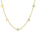 FAIRYICONS steel necklace (RICH) with YELLOW GOLD and enamel finish Heart
