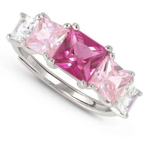 DAYTONIGHT ring in 925 silver and cubic zirconia PINK