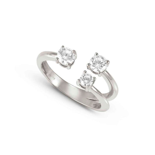 FASHION ERA ring in 925 silver and cubic zirconia Silver Size 11