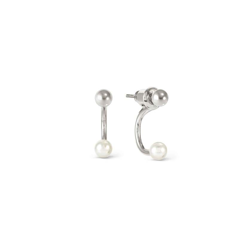 FASHION ERA earrings in 925 silver and white pearl Silver