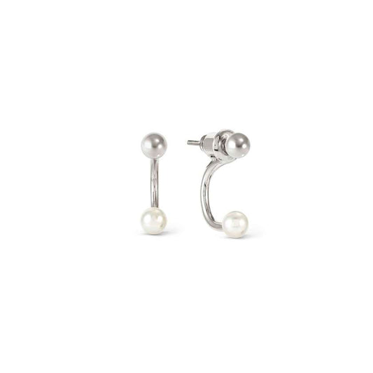 FASHION ERA earrings in 925 silver and white pearl Silver