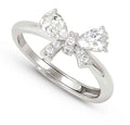 SHINE ME UP ring in 925 silver and cubic zirconia White Bow