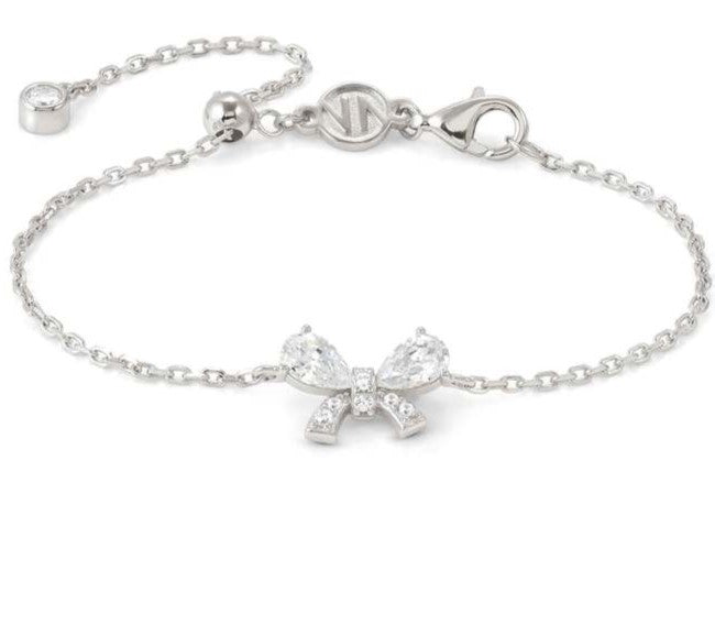 SHINE ME UP bracelet in 925 silver and cubic zirconia White Bow