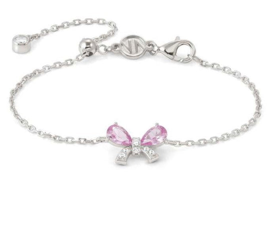 SHINE ME UP bracelet in 925 silver and cubic zirconia White/Pink Bow