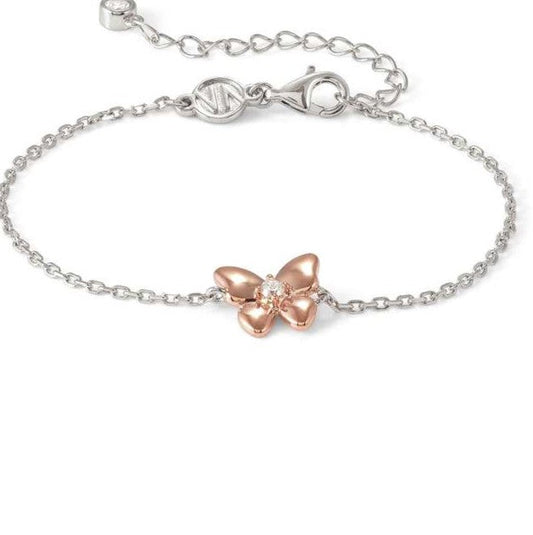SWEETMADAME bracelet in 925 silver and cubic zirconia Rose Gold Butterfly