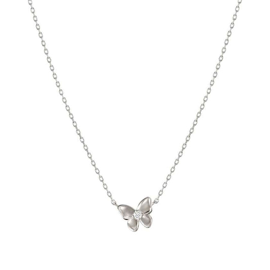 SWEETMADAME necklace in 925 silver and cubic zirconia Butterfly