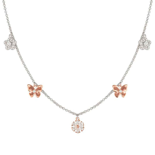 SWEETMADAME necklace in 925 silver and cz (PENDANTS) Rose Gold Mixed