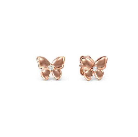 SWEETMADAME earrings in 925 silver and cubic zirconia Rose Gold Butterfly