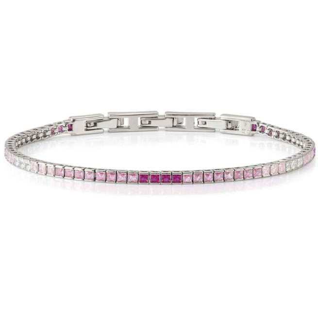 DAYTONIGHT bracelet in 925 silver (2.7 mm) and cubic zirconia (E) PINK