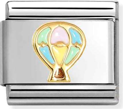 030285/66 Classic  steel, enamel, 18k gold Hot Air Balloon