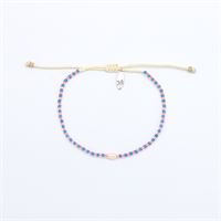 Pineapple Island Mutiara Dainty Beaded Pearl Bracelet Blue Orange
