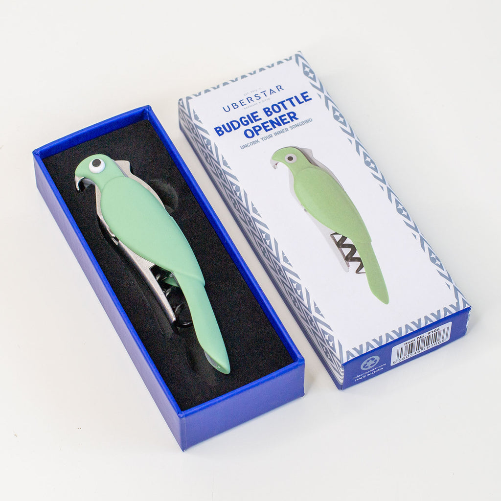 Budgie Bottle Opener Green