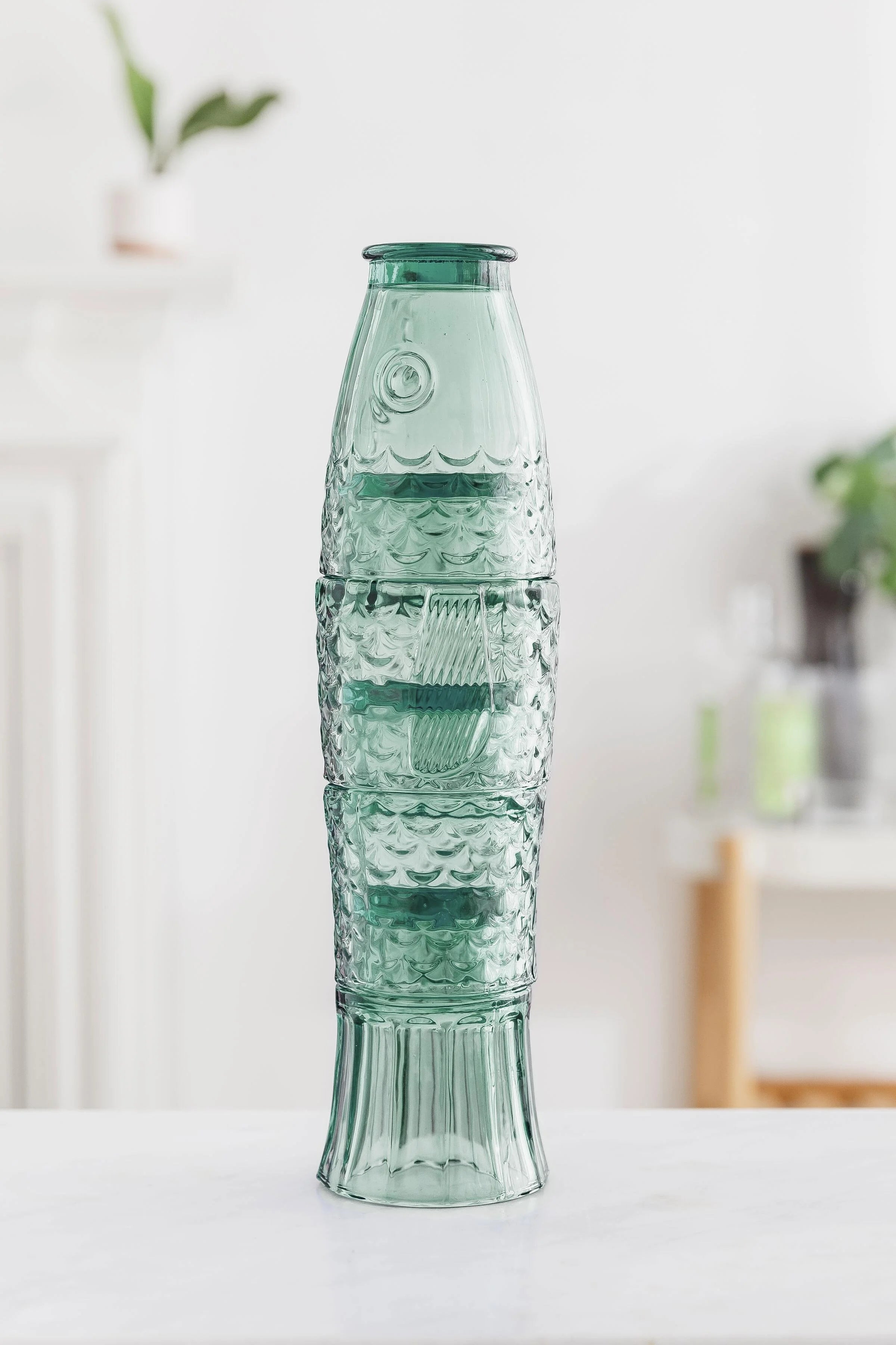 Stacking Fish Glasses Green
