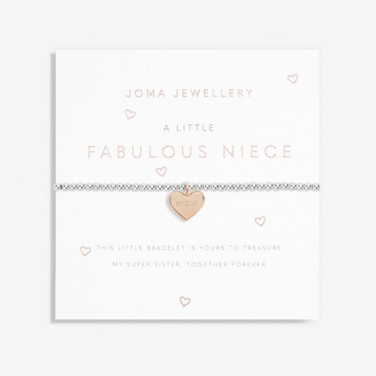 Joma Jewellery Childrens A Little Fabulous Niece Silver And Rose Gold Plated Bracelet