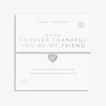 A Little Forever Thankful You Are My Friend Silver Plated Bracelet