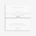 Joma Jewellery A Little Friendship Laughter Happiness Silver Plated Bracelet