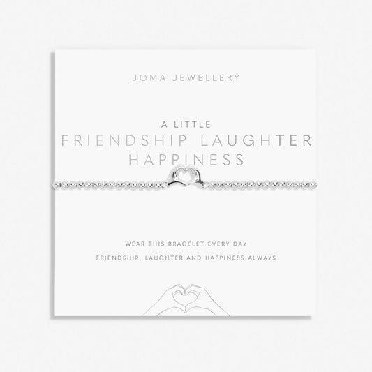 Joma Jewellery A Little Friendship Laughter Happiness Silver Plated Bracelet