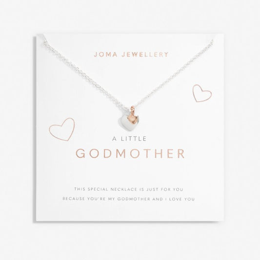 Joma Jewellery A Little Godmother Silver And Rose Gold Plated Necklace