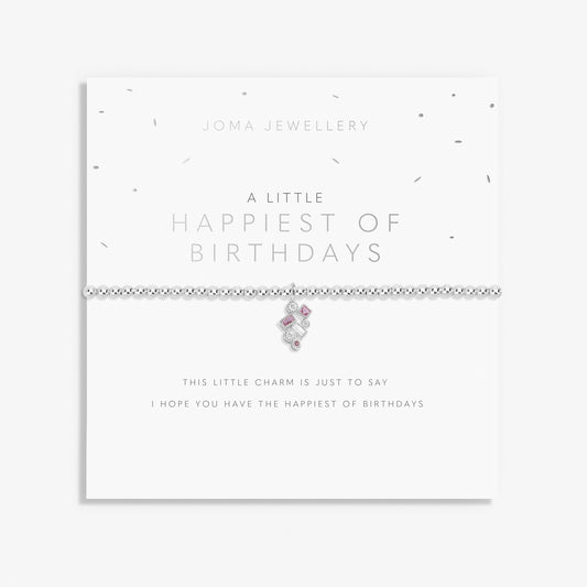 A Little Happiest Of Birthdays Silver Plated Bracelet